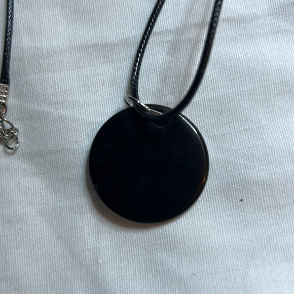 Moon Phase Black Agate necklace - Picture 6 of 7